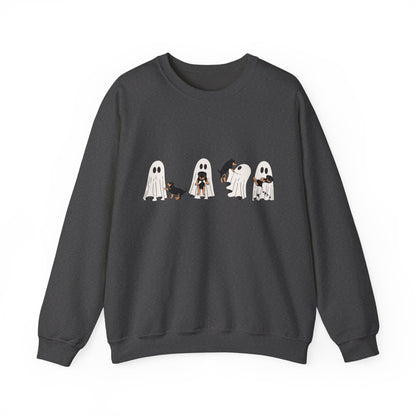 Ghost Kids Illustration Sweatshirt | Halloween Ghost Costume Puppies
