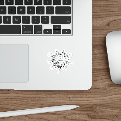 "Girl in Pieces" Shattered Glass Design (Indie, Emo Laptop Decal)
