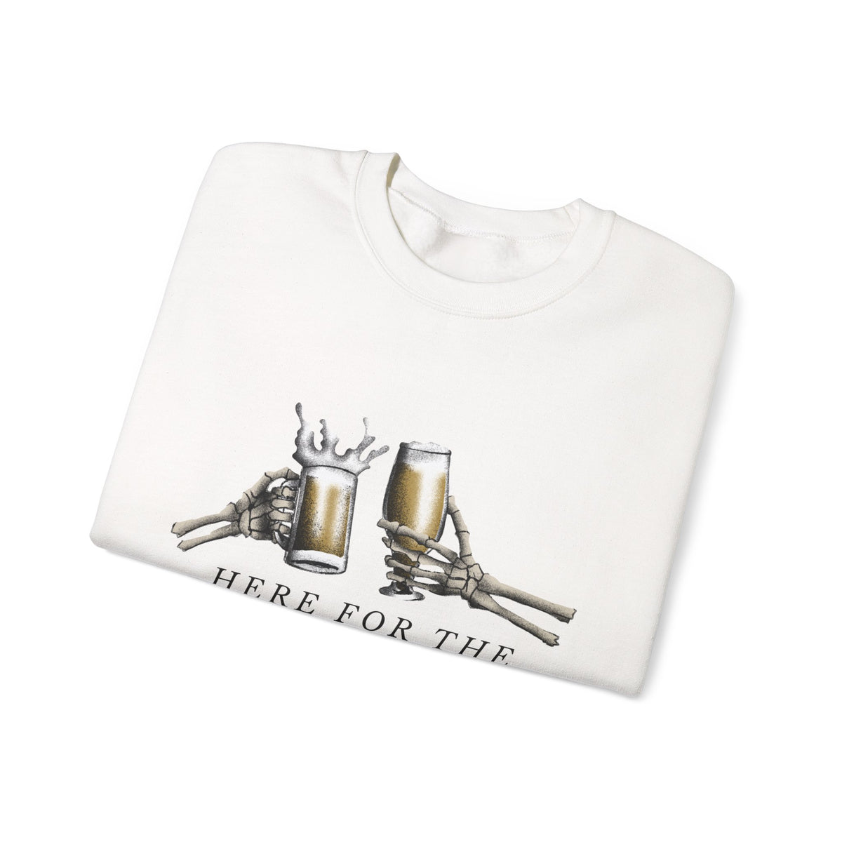 Here For The Boos sweatshirt | Halloween beer ghost design