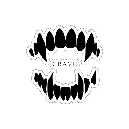 Crave Vampire Fangs Die-Cut Sticker — Gothic Tooth Design