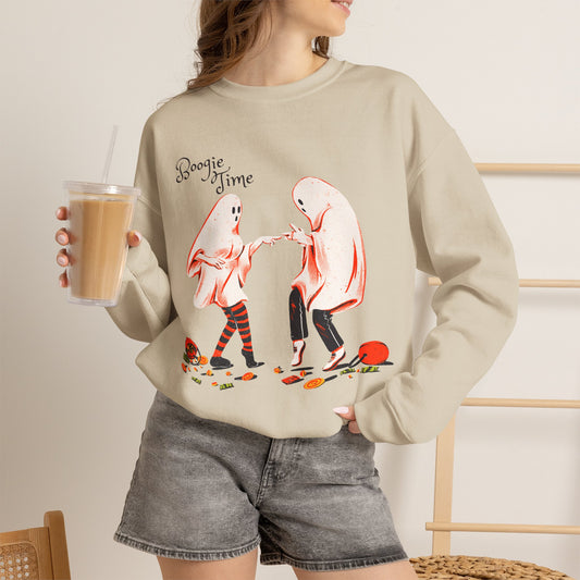 Boogie Time ghost dancers Sweatshirt | Halloween spooky illustration
