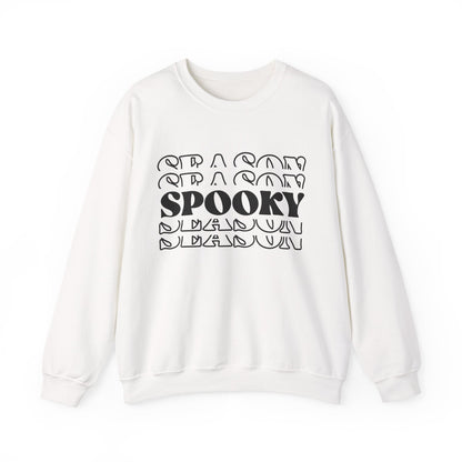 Spooky Season repeat text Crewneck Sweatshirt | Halloween text sweater