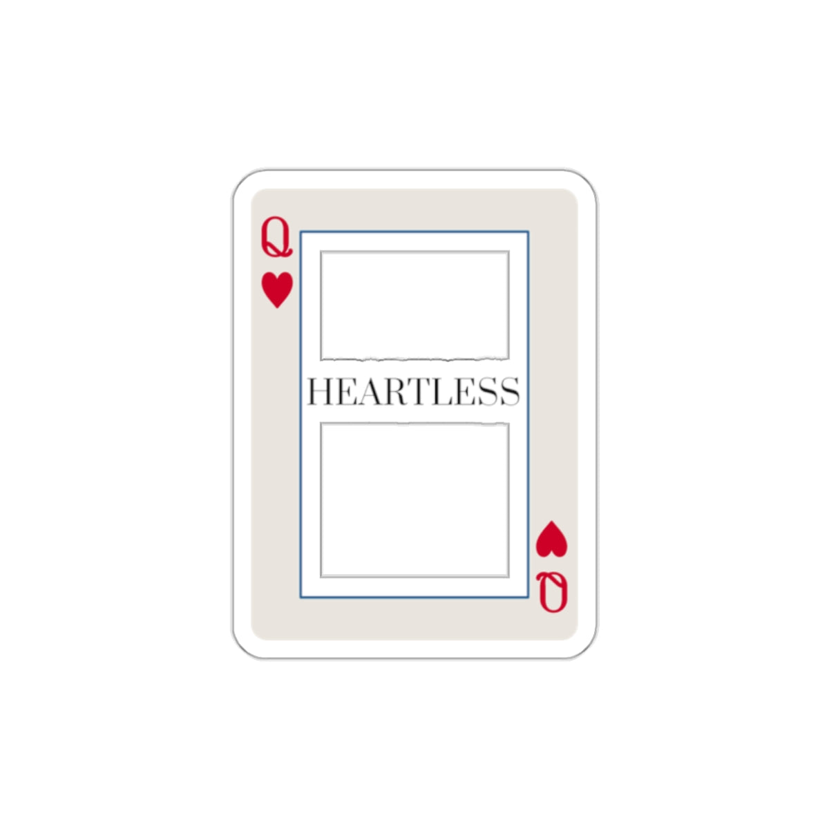 Heartless Queen Sticker — Die-Cut Playing Card Sticker
