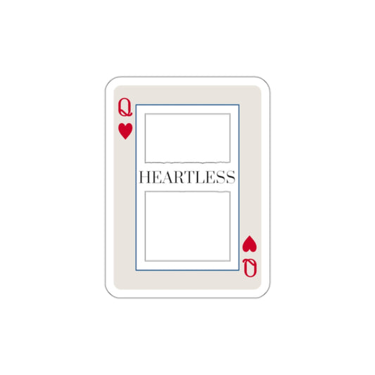 Heartless Queen Sticker — Die-Cut Playing Card Sticker