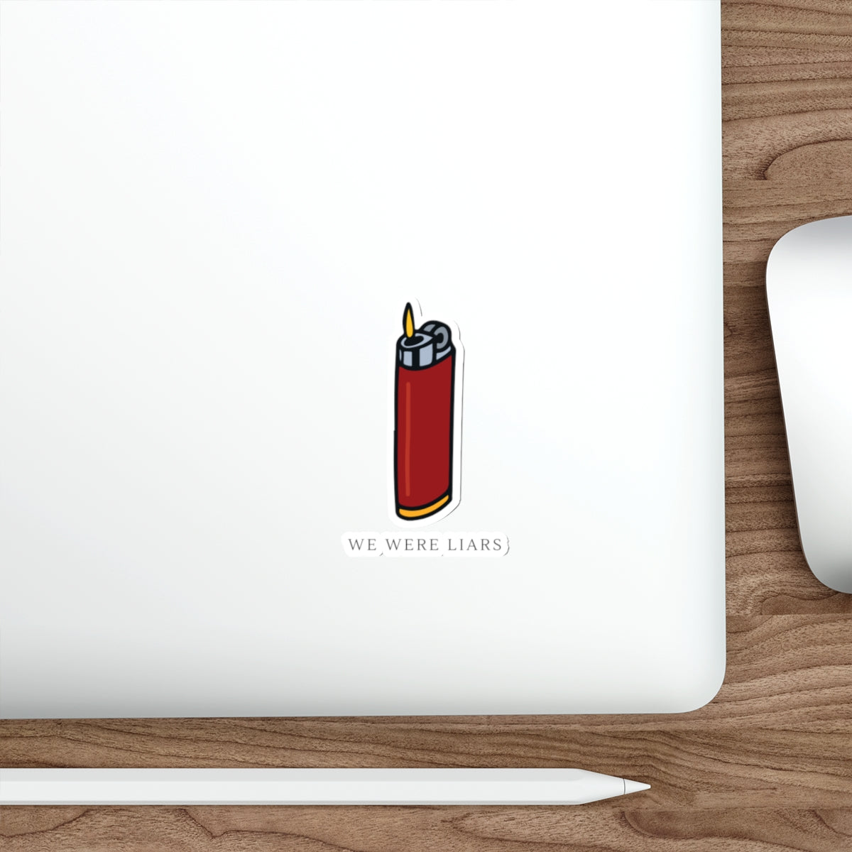 We Were Liars Red Lighter Die-Cut Sticker — Literary Novelty Sticker