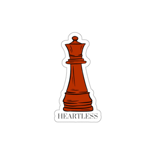 Chess King Sticker — 'Heartless' Die-Cut Chess Piece Decal for Laptops & Notebooks