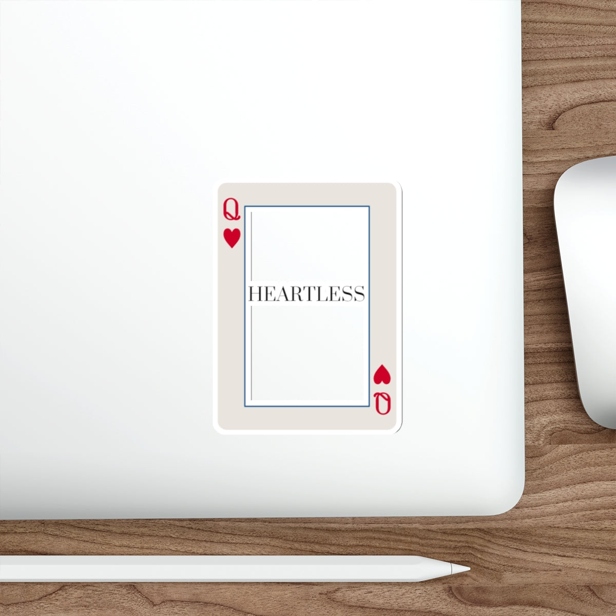 Heartless Queen Sticker — Die-Cut Playing Card Sticker