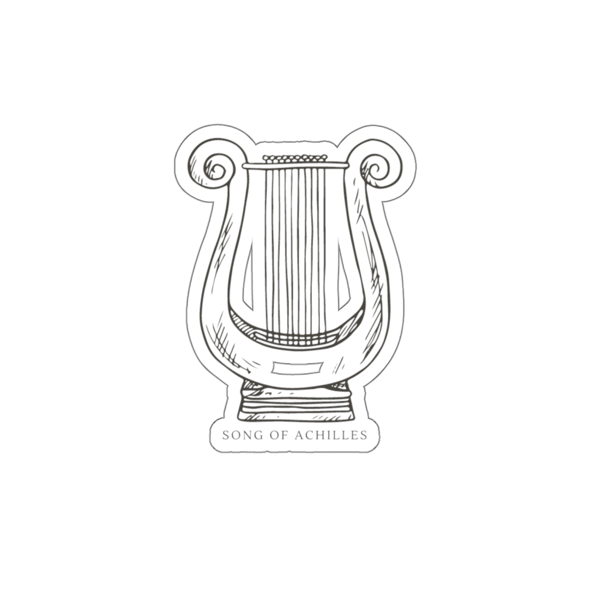 Lyre Die-Cut Sticker — 'Song of Achilles' Bookish Sticker