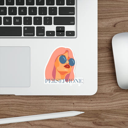 Persephone Pop Art Sticker — Retro Woman Die-Cut Sticker