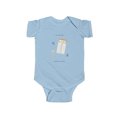 Baby Bodysuit — 'You Are the Perfect Match' Matchbox Graphic Infant Onesie