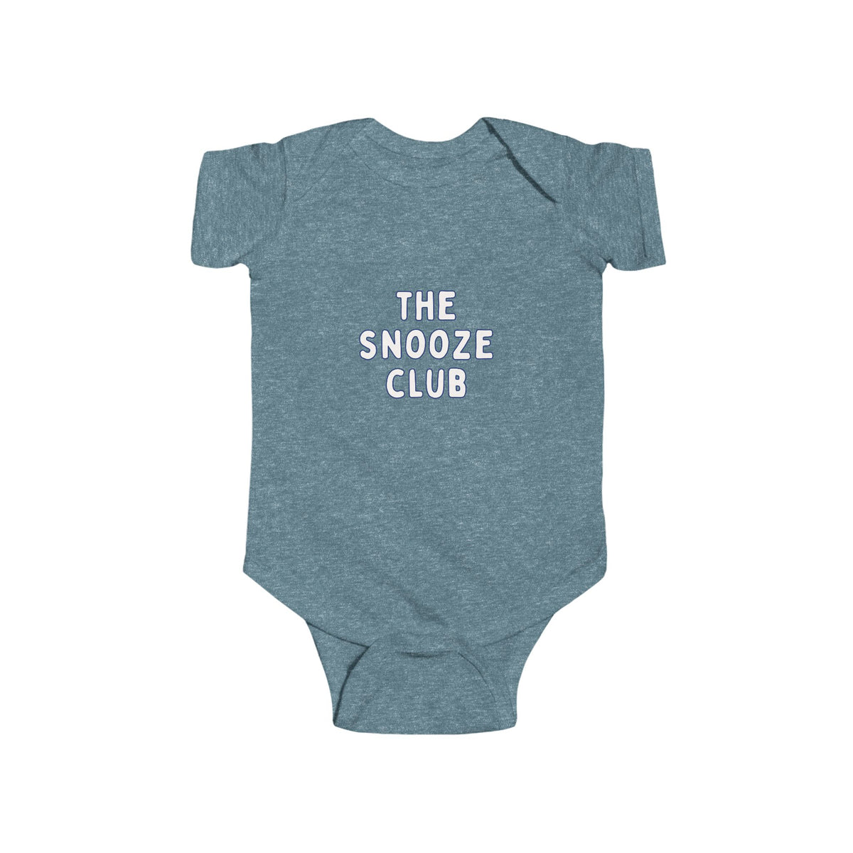 Infant Bodysuit — "The Snooze Club" Cute Baby Onesie, Soft Jersey Sleepwear