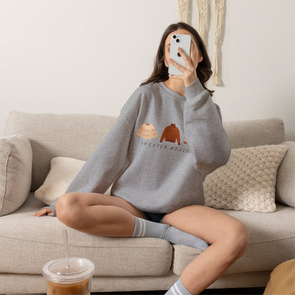 Sweater Weather illustration Sweatshirt | cozy knit sweaters graphic