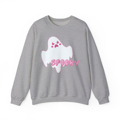 Pink Kawaii Ghost spooky Sweatshirt | Halloween Cute Ghost Crewneck