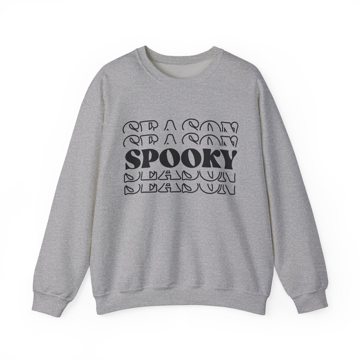 Spooky Season repeat text Crewneck Sweatshirt | Halloween text sweater