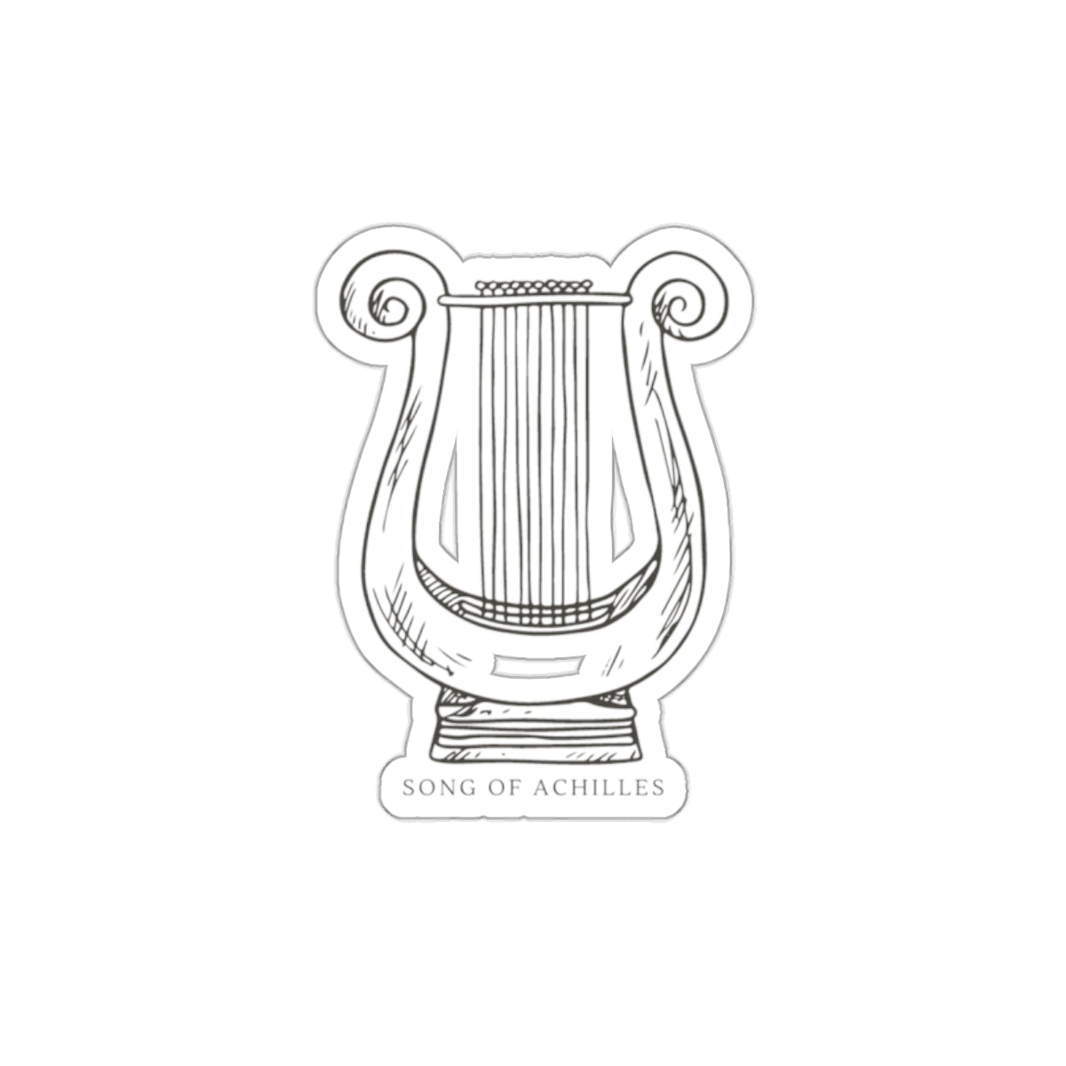 Lyre Die-Cut Sticker — 'Song of Achilles' Bookish Sticker