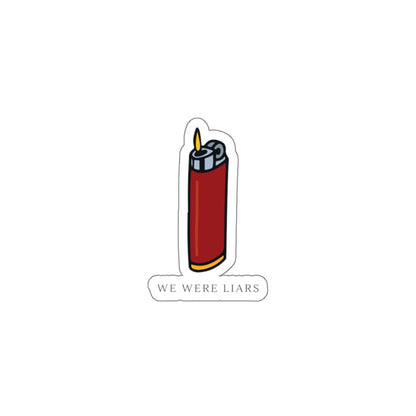 We Were Liars Red Lighter Die-Cut Sticker — Literary Novelty Sticker