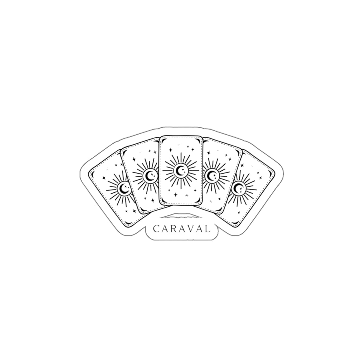 Tarot Card Sun Die-Cut Sticker — Mystical Tarot Aesthetic Sticker