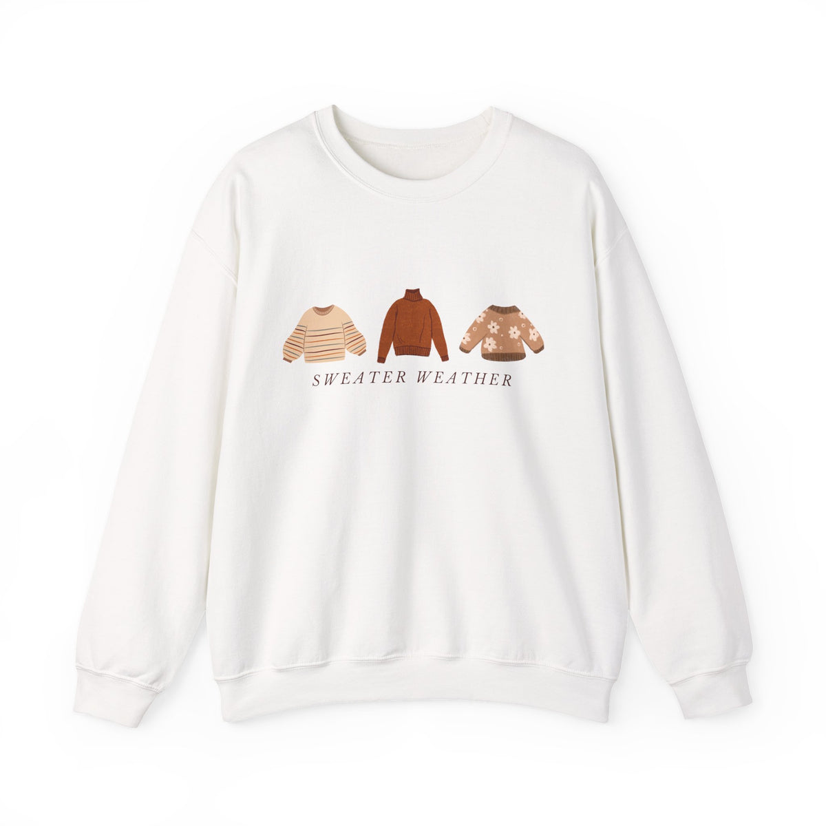 Sweater Weather illustration Sweatshirt | cozy knit sweaters graphic
