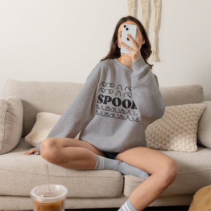 Spooky Season repeat text Crewneck Sweatshirt | Halloween text sweater