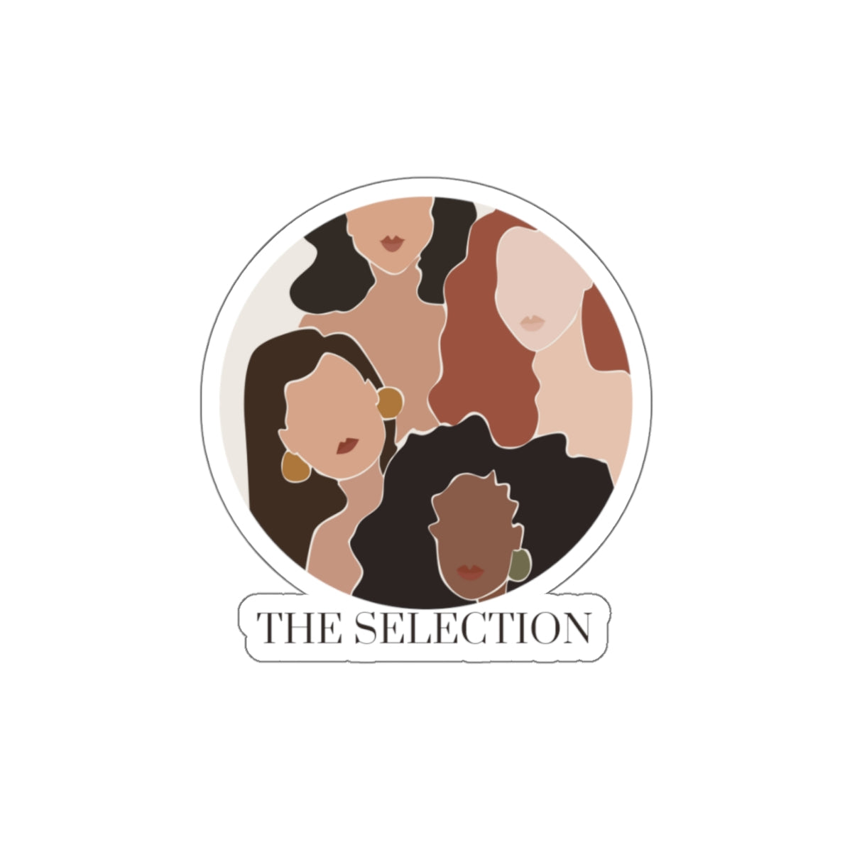 Die-Cut Sticker — 'The Selection' Multicultural Women Illustration Vinyl Sticker