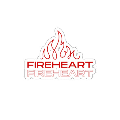 Fireheart Flame Logo Die-Cut Sticker — Small Red Fireheart Decal