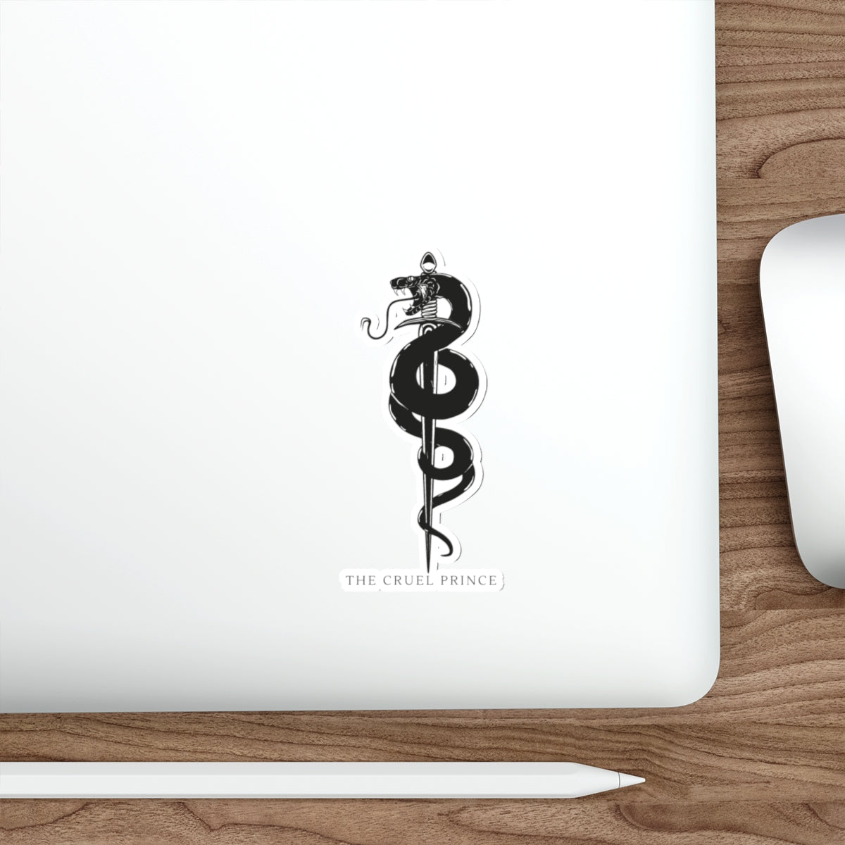 'The Cruel Prince' Black Medical Serpent Decal