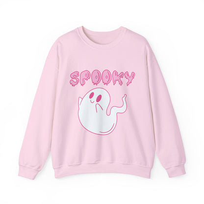 Pink Cute Ghost Spooky sweatshirt | Halloween ghost crewneck