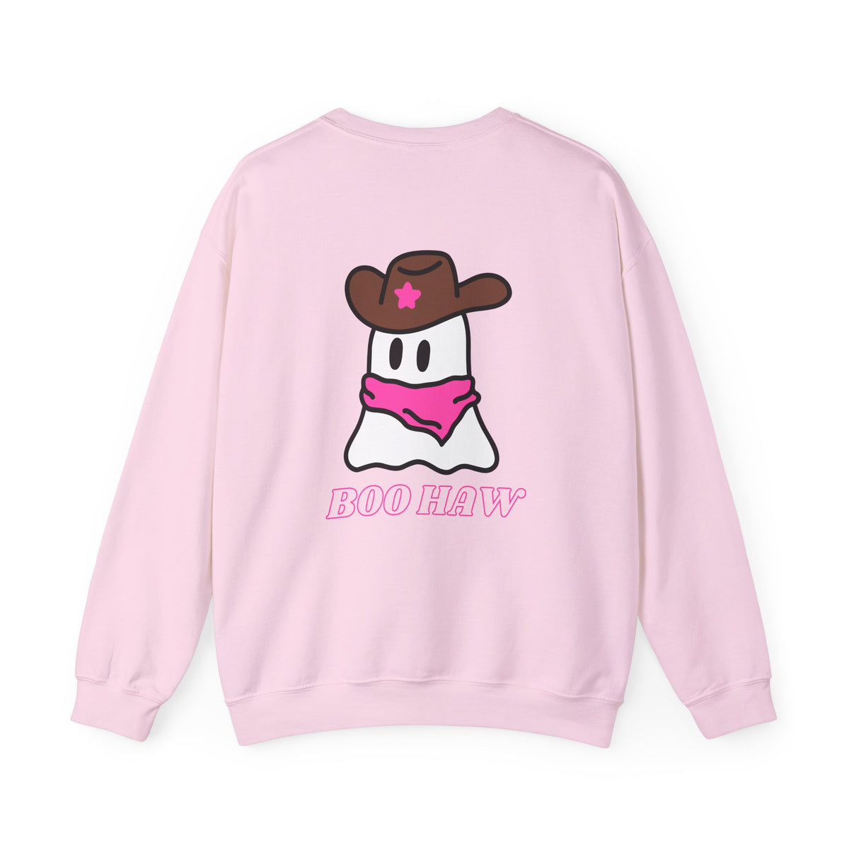 Boo Haw cowboy ghost Sweatshirt | Western ghost design, pink bandana