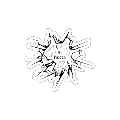 "Girl in Pieces" Shattered Glass Design (Indie, Emo Laptop Decal)