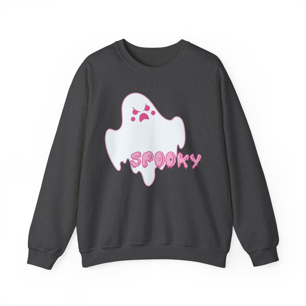 Pink Kawaii Ghost spooky Sweatshirt | Halloween Cute Ghost Crewneck