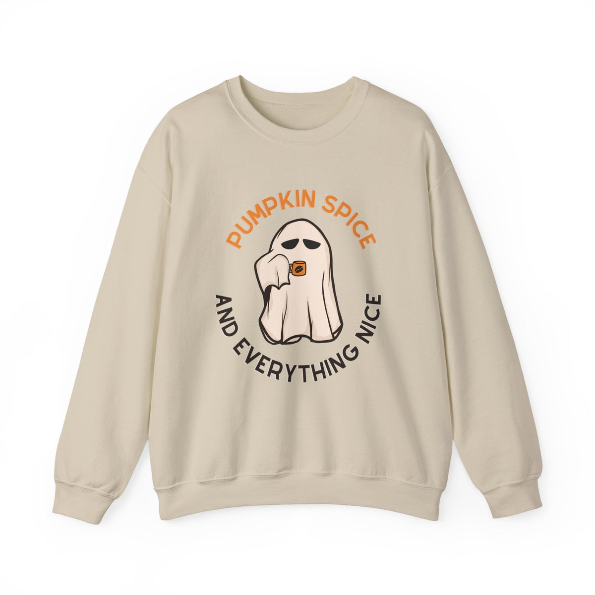 Pumpkin Spice Ghost Crewneck Sweatshirt | Fall Coffee Halloween