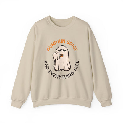 Pumpkin Spice Ghost Crewneck Sweatshirt | Fall Coffee Halloween