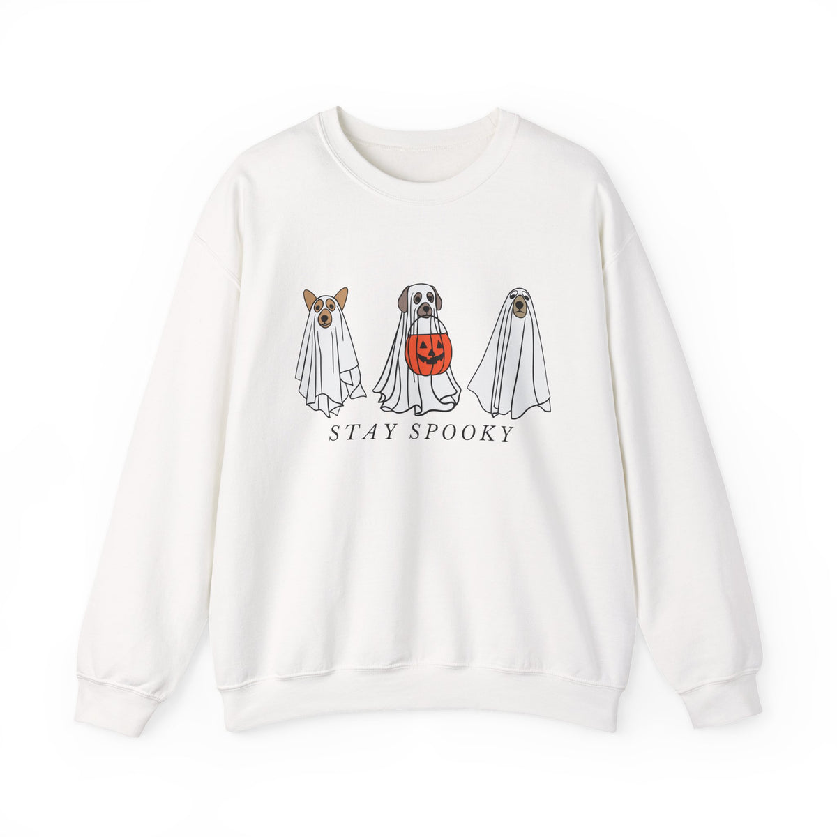Dogs in Ghost Costumes Sweatshirt | Stay Spooky Halloween