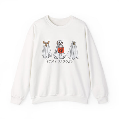 Dogs in Ghost Costumes Sweatshirt | Stay Spooky Halloween