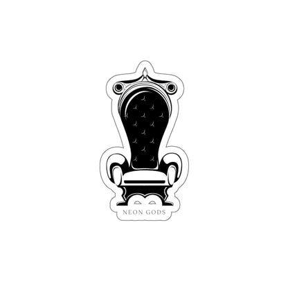 Throne Die-Cut Sticker — Black Royal Chair Sticker (Neon Gods)