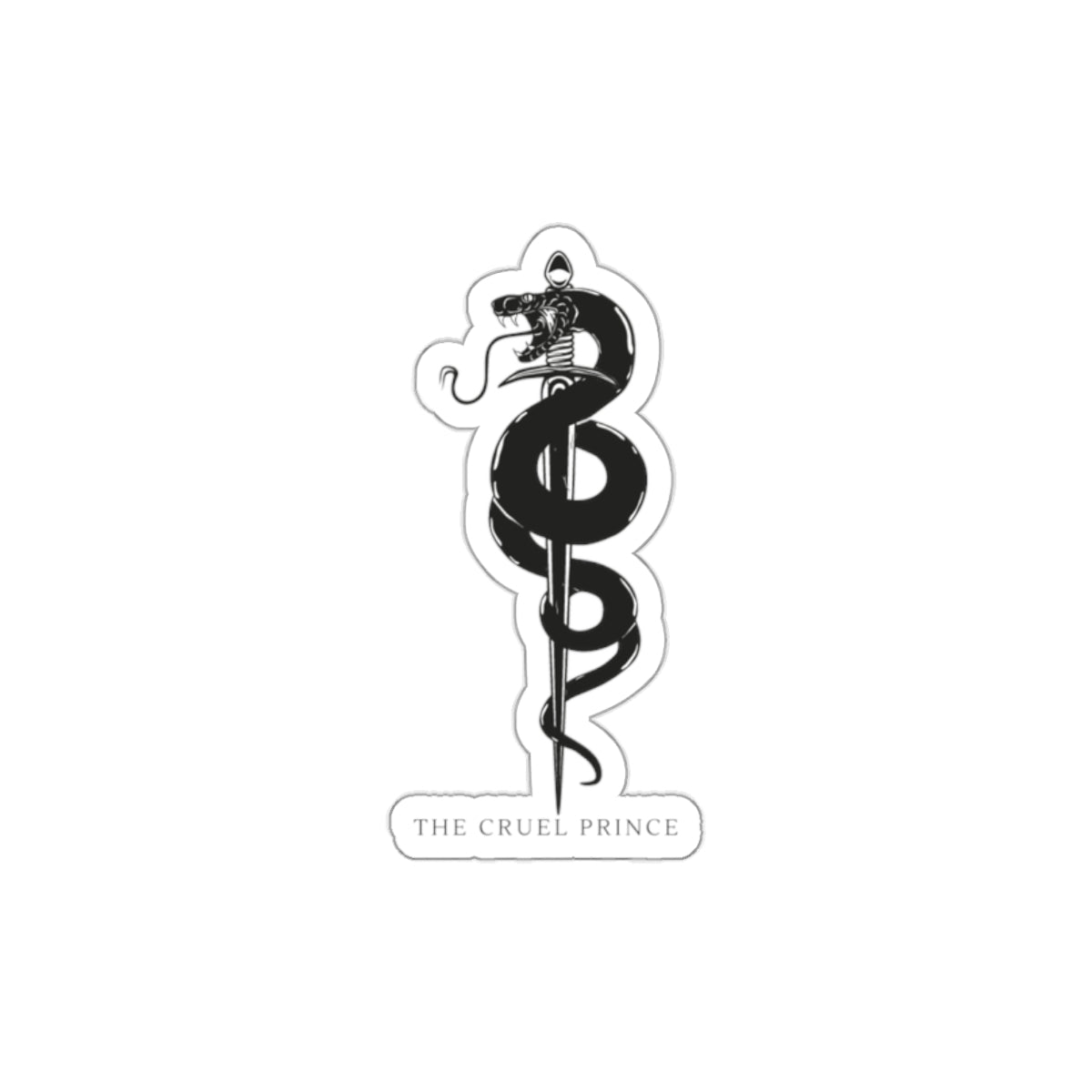 'The Cruel Prince' Black Medical Serpent Decal