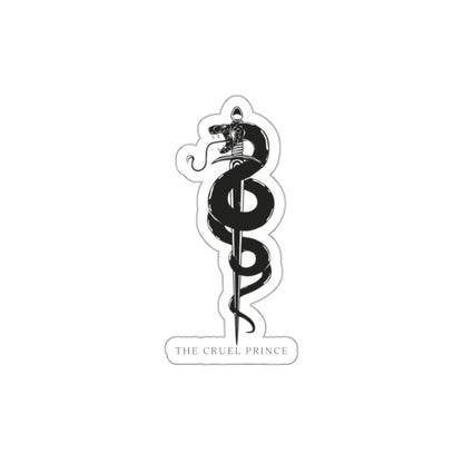 'The Cruel Prince' Black Medical Serpent Decal