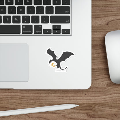 Fourth Wing Dragon Bat Die-Cut Sticker — Fantasy Book Fandom Laptop Decal