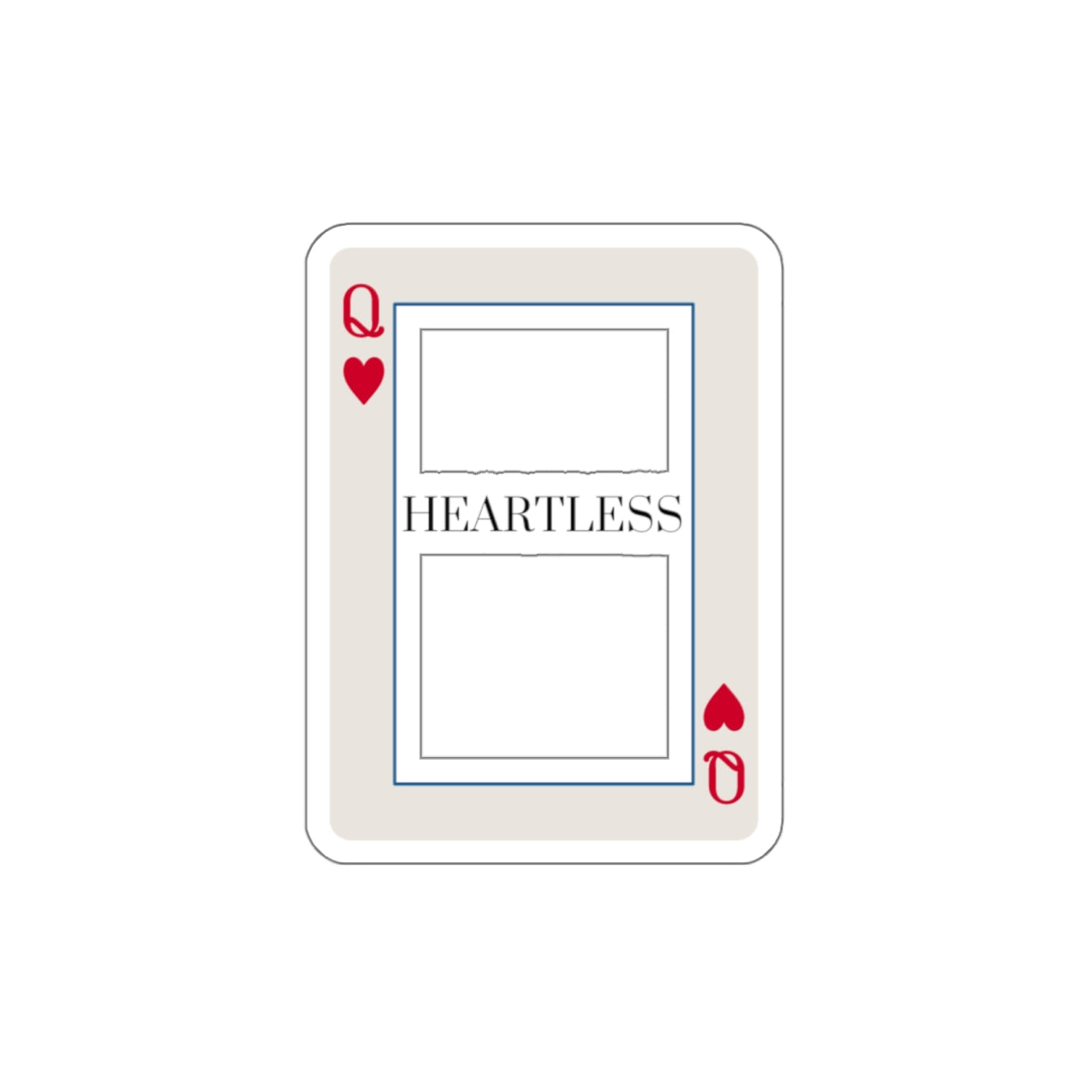Heartless Queen Sticker — Die-Cut Playing Card Sticker