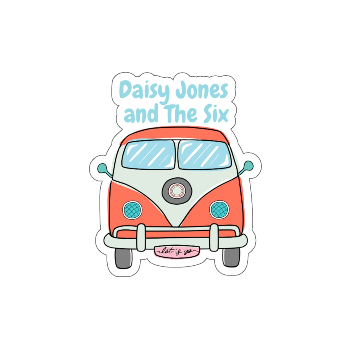 Daisy Jones and The Six Retro Van Die-Cut Sticker — Vintage Band Tour Sticker