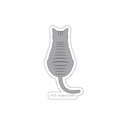 Pet Sematary Gray Cat Die-Cut Sticker — Horror Movie Cat Sticker