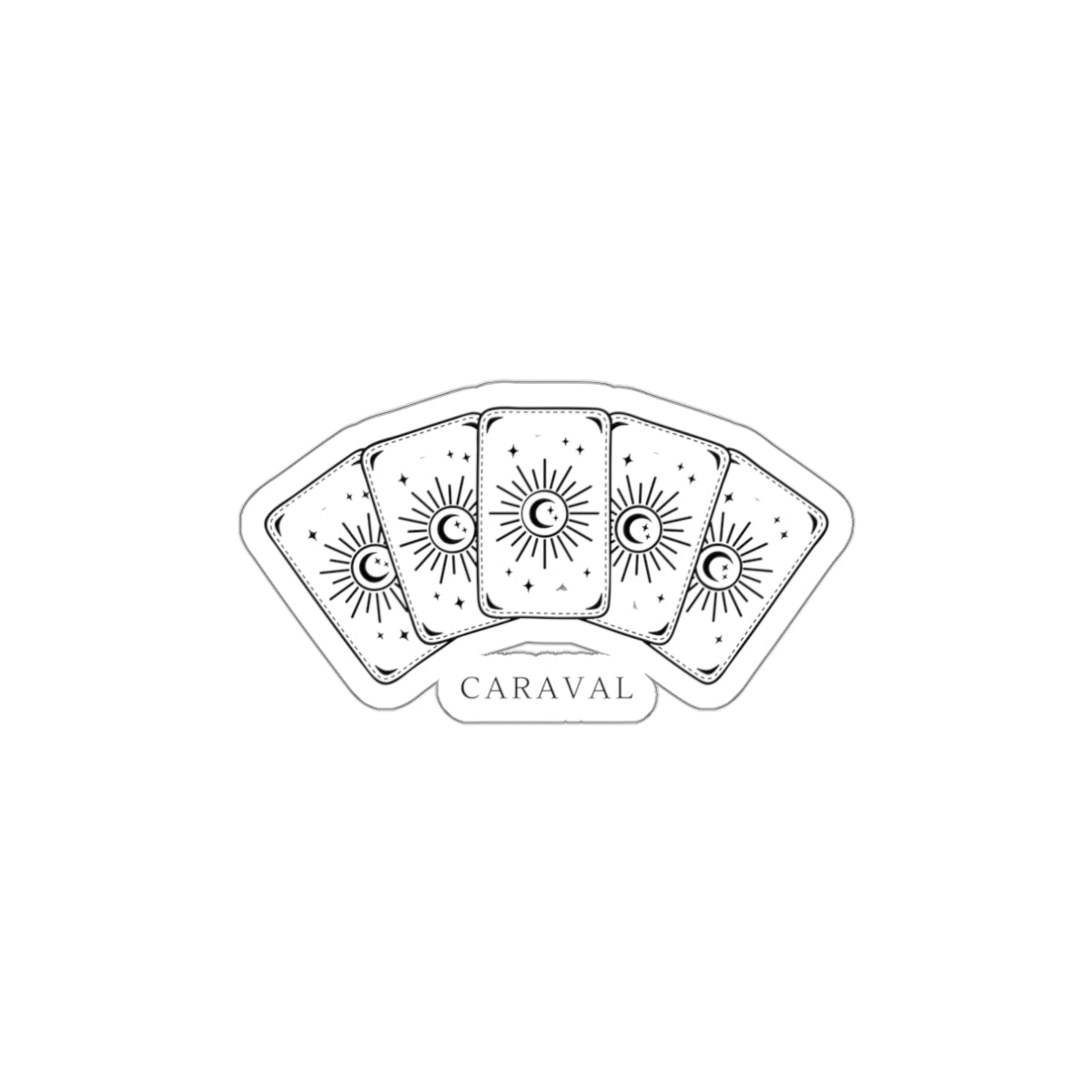 Tarot Card Sun Die-Cut Sticker — Mystical Tarot Aesthetic Sticker