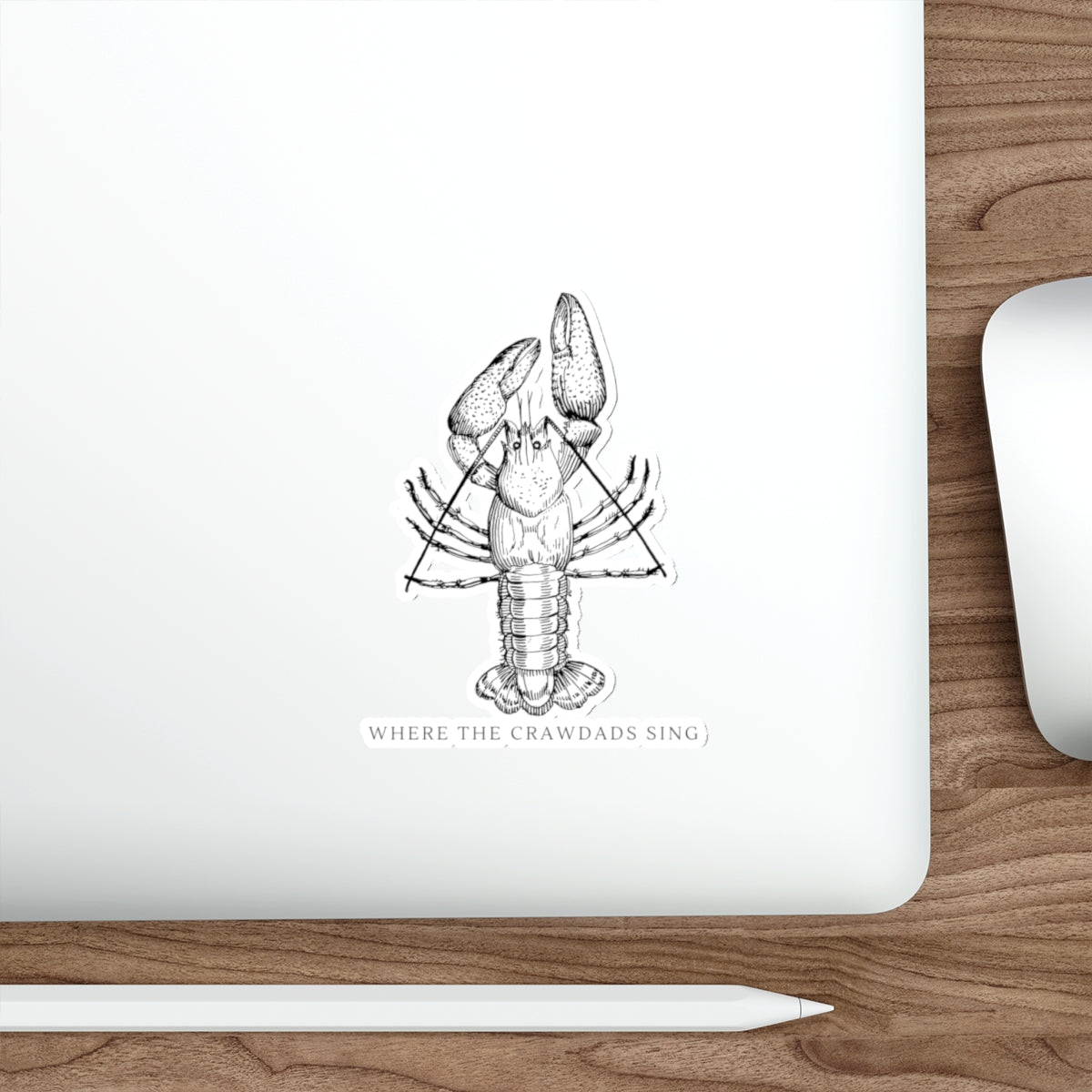 Crawdad Illustration Die-Cut Sticker — "Where the Crawdads Sing"