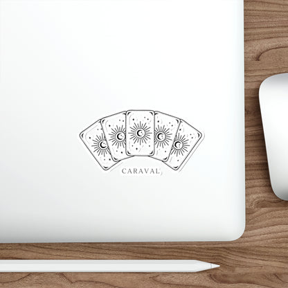 Tarot Card Sun Die-Cut Sticker — Mystical Tarot Aesthetic Sticker