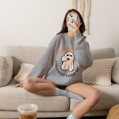 Pumpkin Spice Ghost Crewneck Sweatshirt | Fall Coffee Halloween