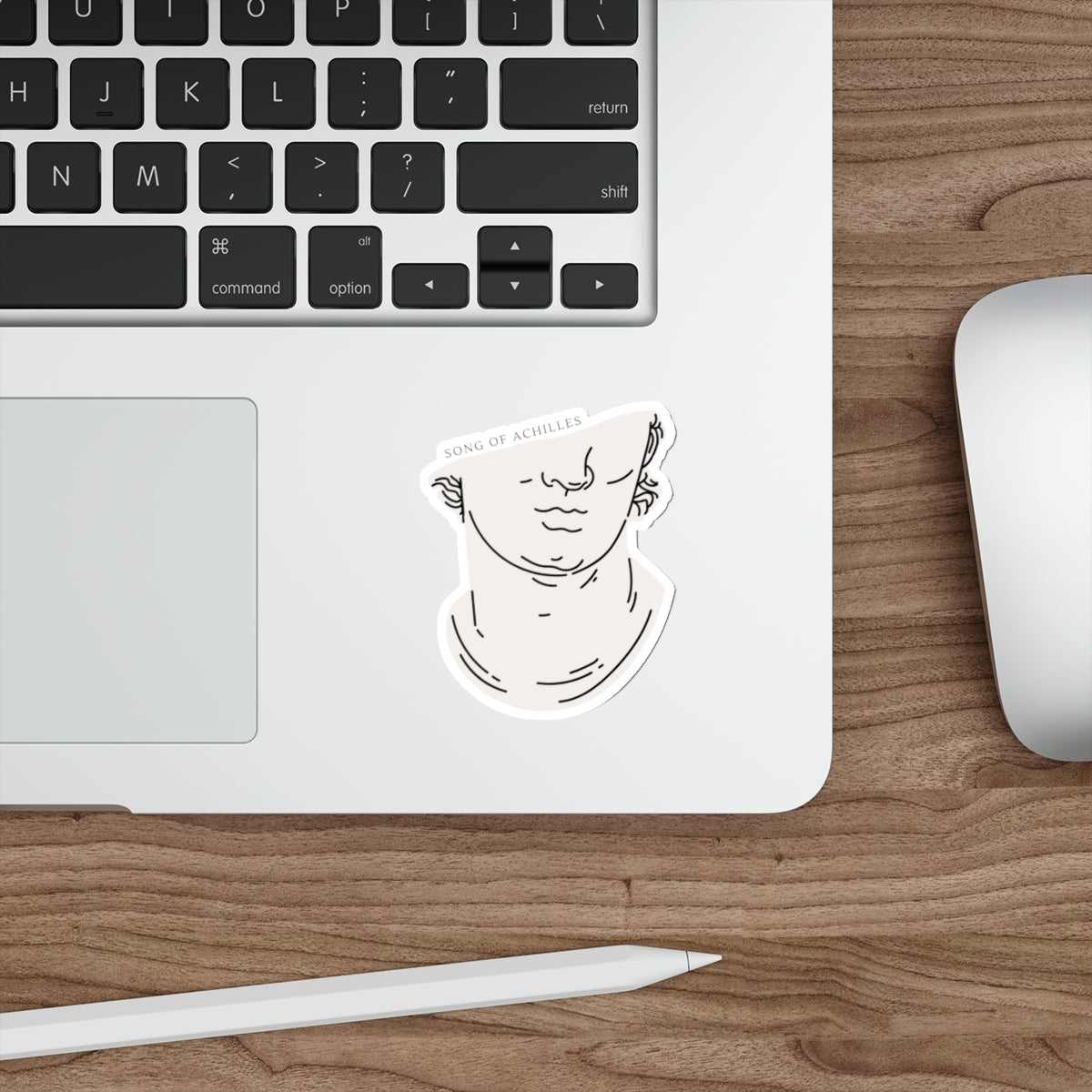Song of Achilles Classical Bust Die-Cut Sticker — Minimalist Mythology Decal