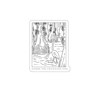Crawdads Swamp Scene Sticker — 'Where the Crawdads Sing' Die-Cut Sticker