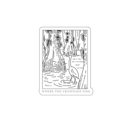 Crawdads Swamp Scene Sticker — 'Where the Crawdads Sing' Die-Cut Sticker