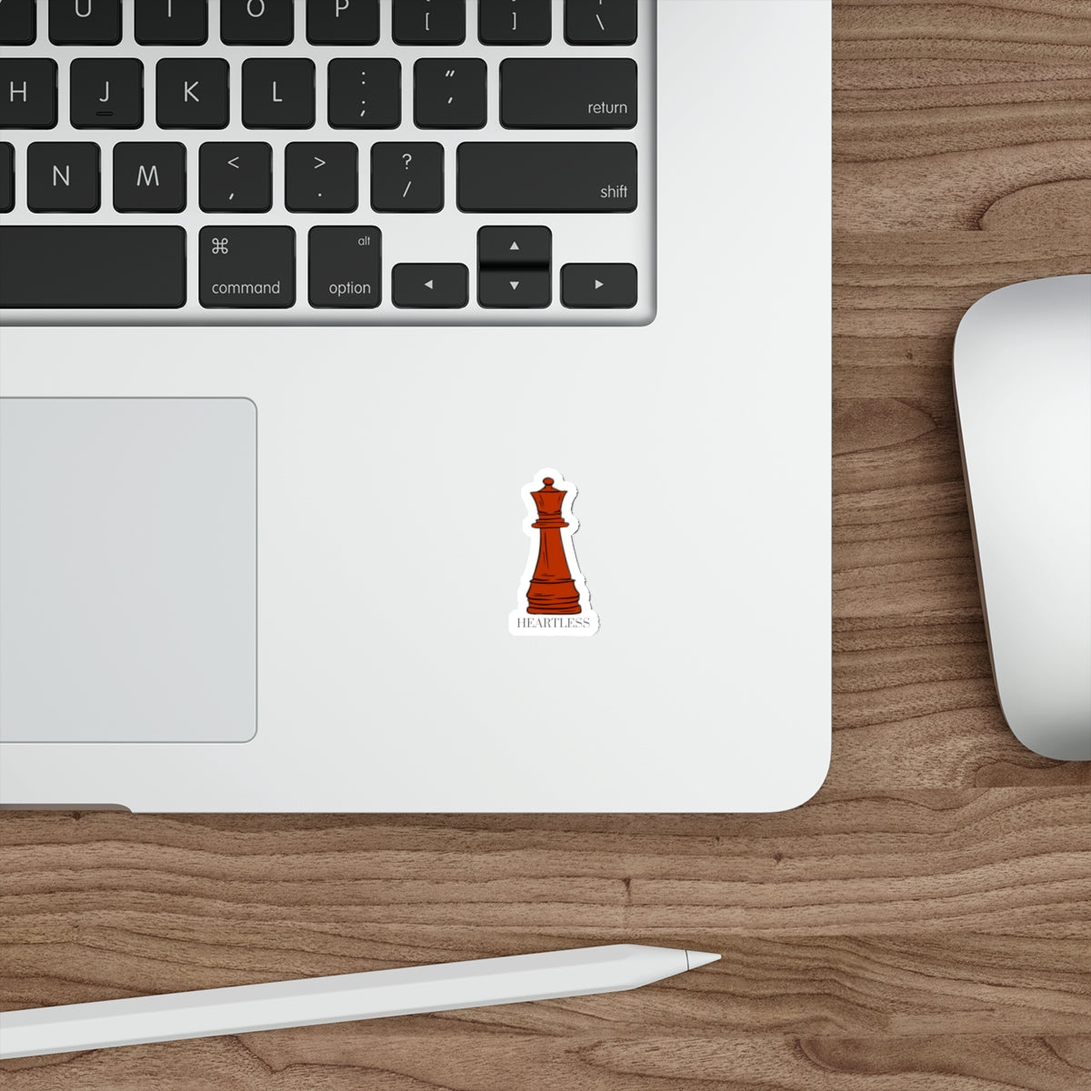 Chess King Sticker — 'Heartless' Die-Cut Chess Piece Decal for Laptops & Notebooks