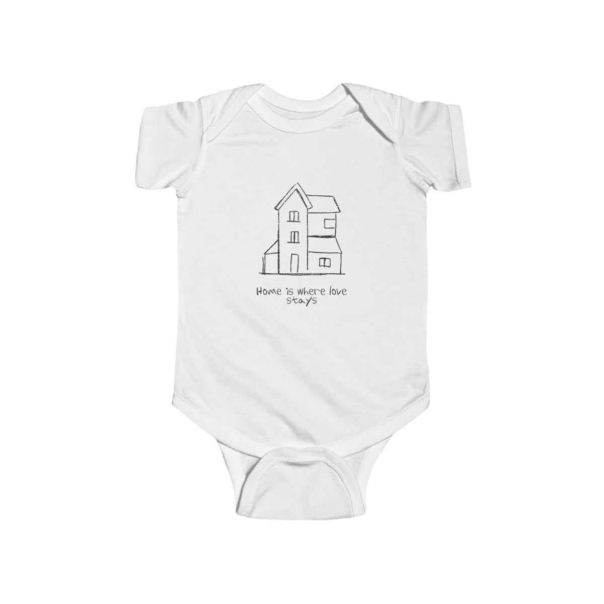 Infant Bodysuit — 'Home Is Where Love Stays' Sketch Baby Onesie